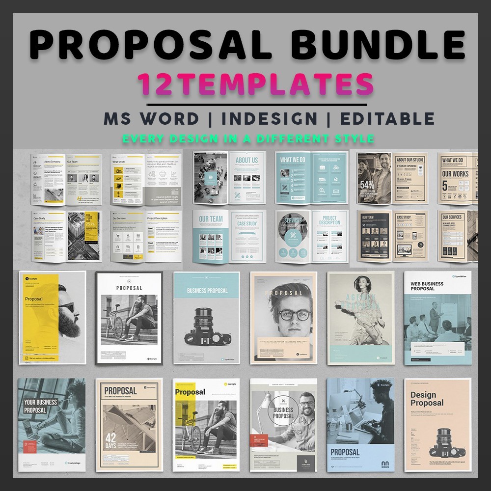

NS 12 in 1 Proposal Template Bundle | Fully Editable | MS Word | InDesign