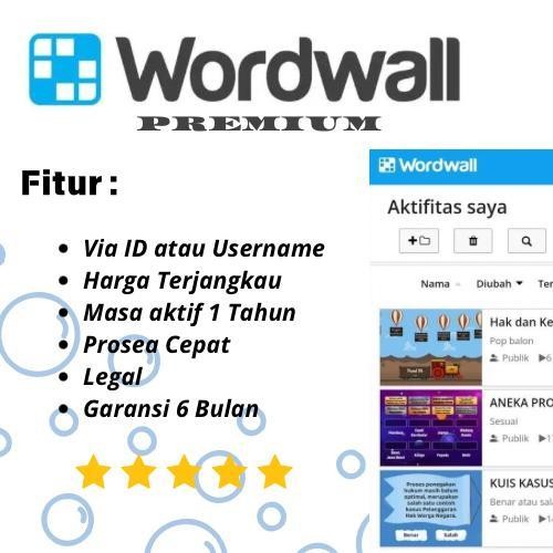 Wordwall Premium 1 Tahun Murah