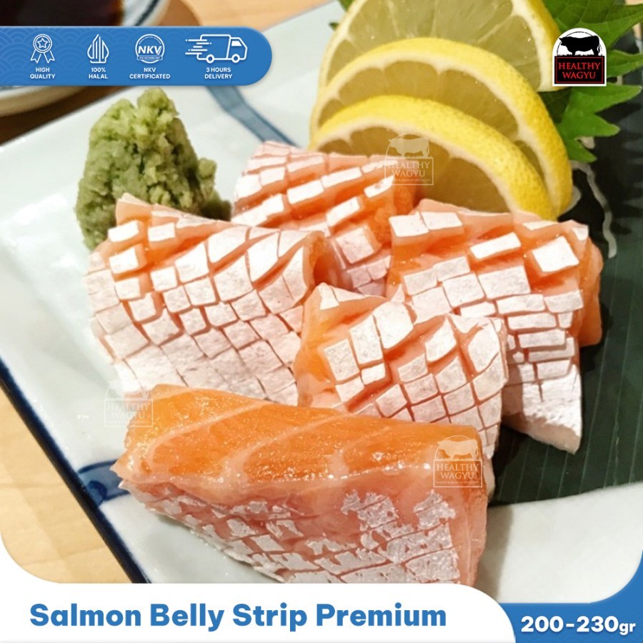 

Salmon Belly Strip 200-230gr Healthy Wagyu