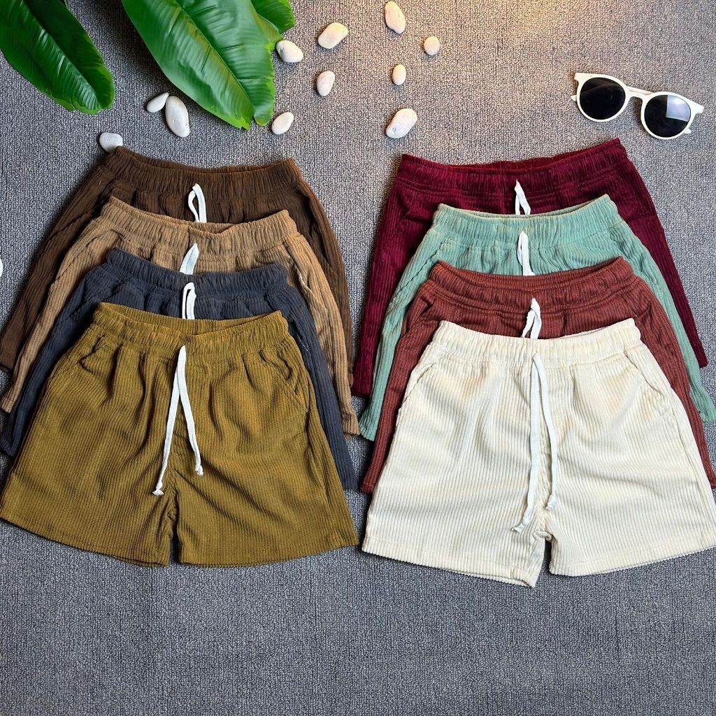 Celana Pendek Corduroy Cowo Cewe Unisex Jeans Corduroy