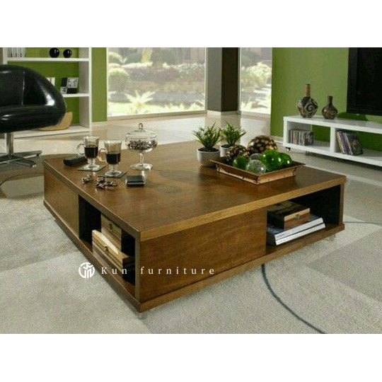 meja kopi minimalis, meja tamu minimalis kotak  | Kun furniture