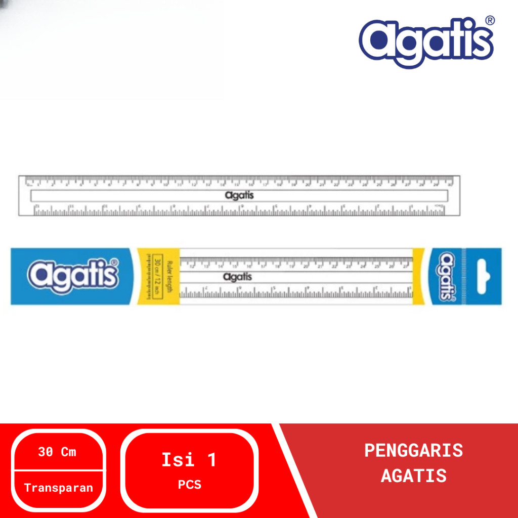 

Ruler Penggaris Agatis 30 CM / Penggaris Mika 30cm