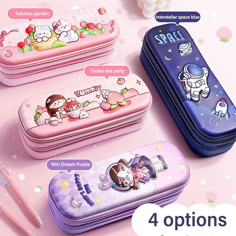 

Double Layer 3D Cartoon Stationery Box Multifunctional Pencil Box Large Capacity Student Gift Pencil Case