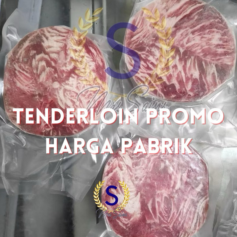 

AUSSIE TENDERLOIN / WAGYU STEAK [FROZEN FOOD DAGING] STEAK MARBLING MELTIQUE MELTIK BEEF