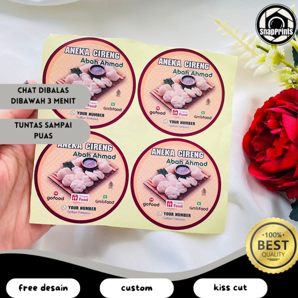 

SP 2-4 Sticker Print Chromo Cireng Cilok Cibay Stiker Label Bulat PerAcian Free Desain Custom