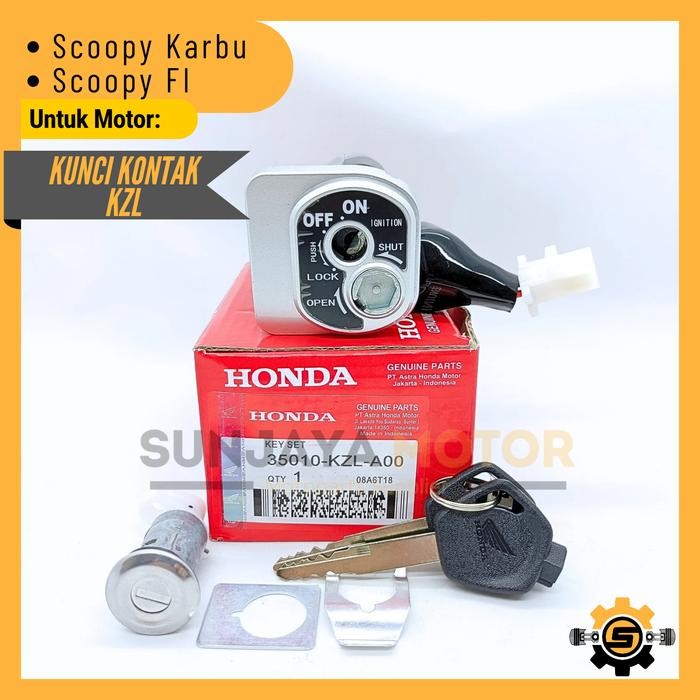 Kunci Kontak Set KZL Keyset Original Honda Spacy Karbu Spacy FI Kunci Motor 1 Set Key Set Asli Konci