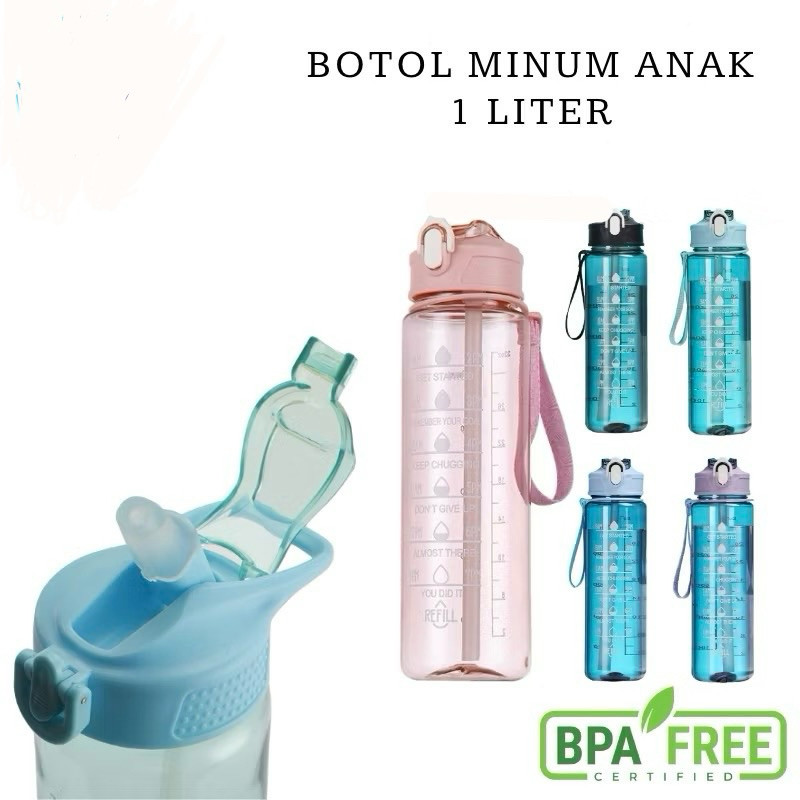 [YIN1036] BOTOL MINUM ANAK SEKOLAH 1 LITER - BOTOL MINUM VIRAL - BOTOL MINUM DEWASA - BOTOL MINUM SE