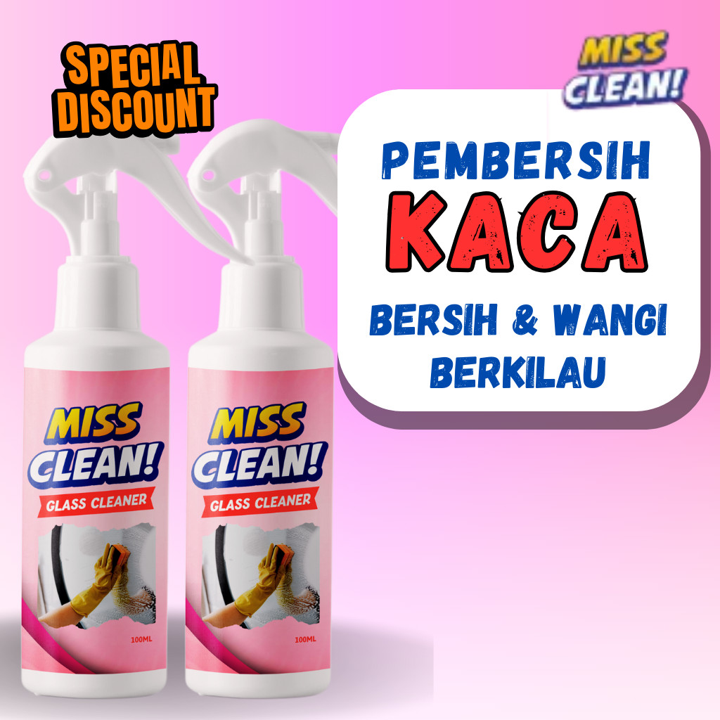Cairan pembersih dan pengkilap kaca cermin kaca jendela kaca meja