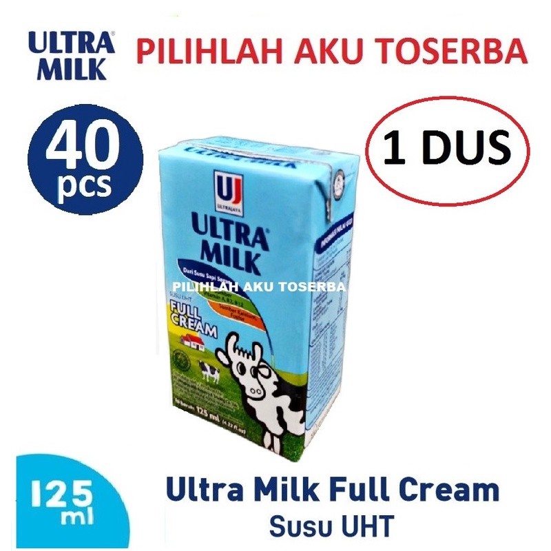 

Susu Ultra FULL CREAM 125 ml - ( 1 DUS ISI 40 )