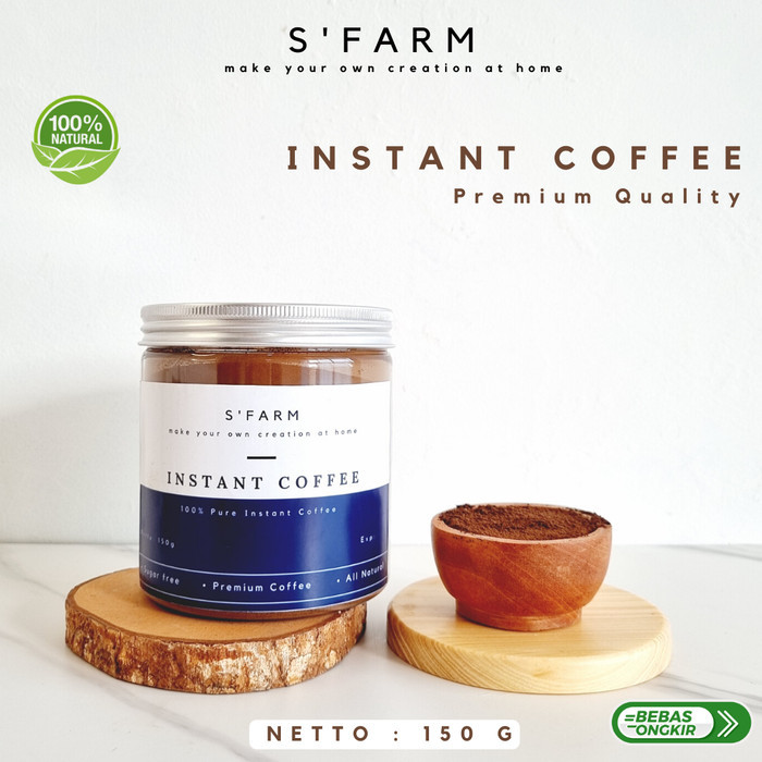 

Instant Coffee - Bubuk Kopi Instan Tanpa Ampas - Kemasan Jar