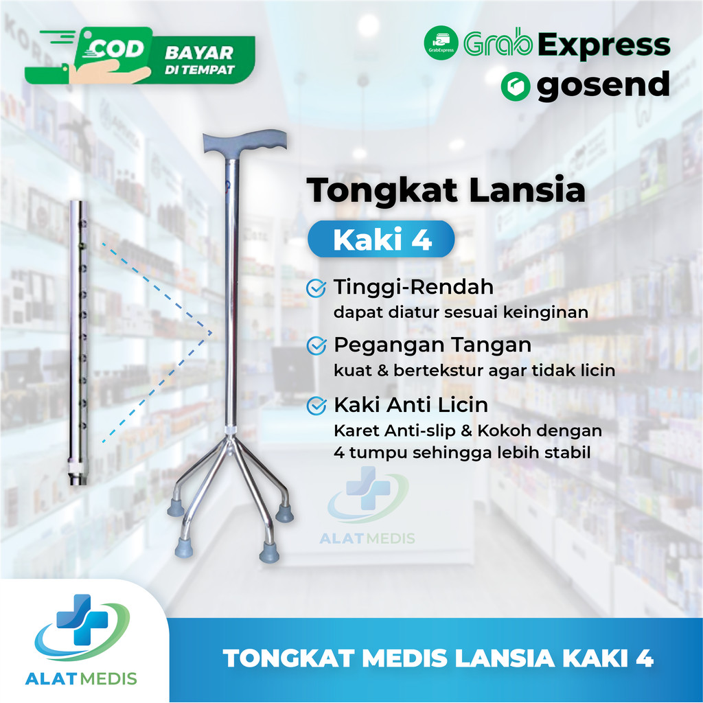 Tongkat Jalan Lansia Tongkat Kaki 4