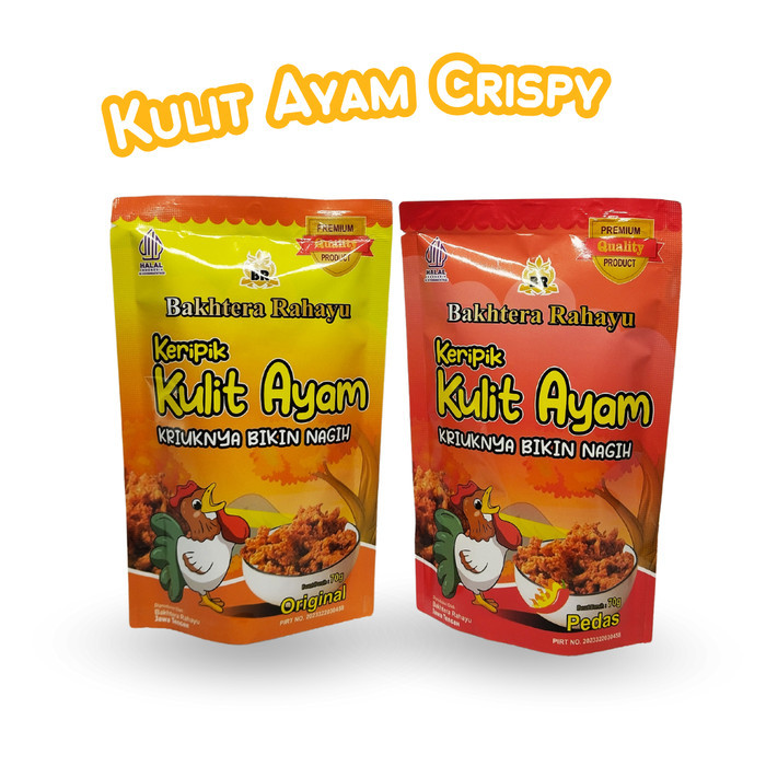 

Cemilan Kulit Ayam Crispy Asin Pedas Original Bakhtera Rahayu