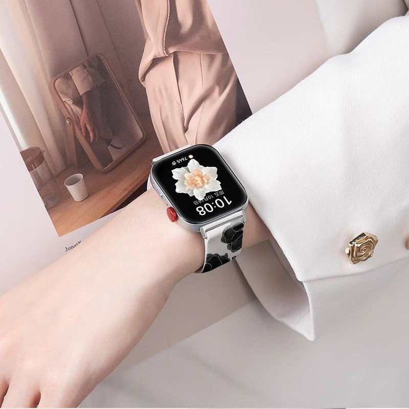 Tali bunga yang bagus Cocok untuk Apple Watch 1 Series 2 Apple Watch Series 3 Apple Watch Series 4 A