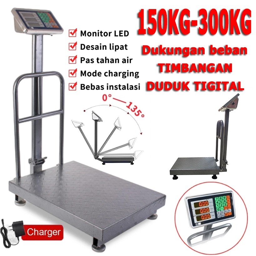 [COD] Timbangan Duduk Digital 300KG Digital Kapasitas Electrik Platform Timbangan Sayur Timbangan Ba
