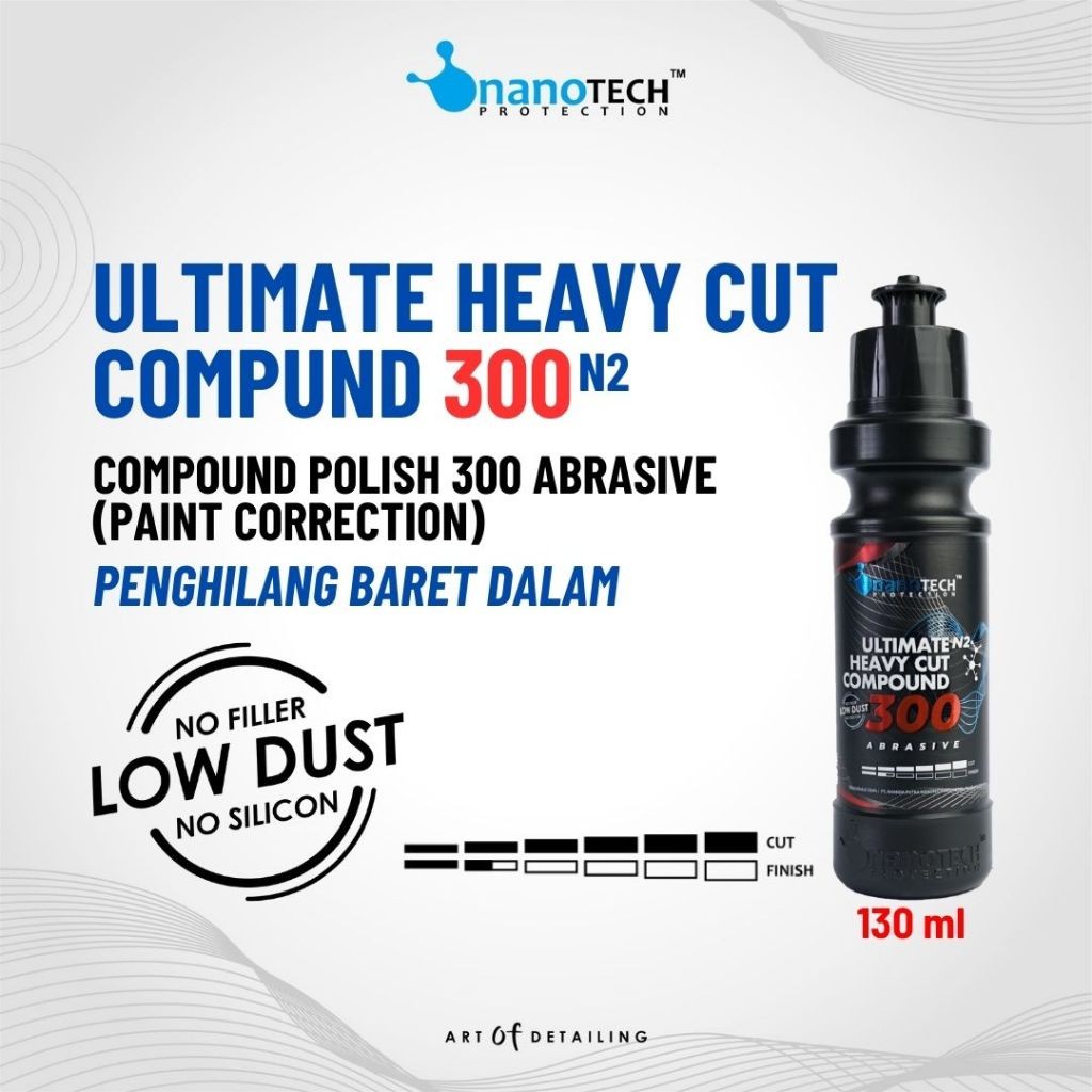 TINBACKSHOP Penghilang Baret Cat Mobil Motor - ULTIMATE HEAVY CUT COMPOUND POLISH 300 - nanoTECH PRO