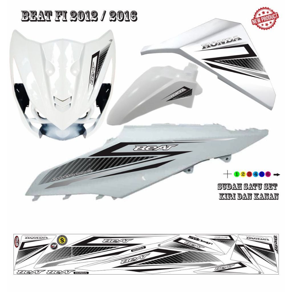 STIKER HONDA BEAT FI VARIASI STRIPING LIS KEREN BEAT FI STIKER MOTOR