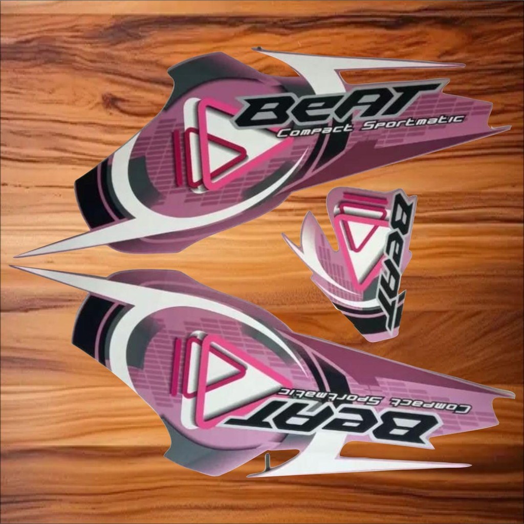 stiker striping honda beat karbu 2009 2010 pink lis body standar berkualitas original