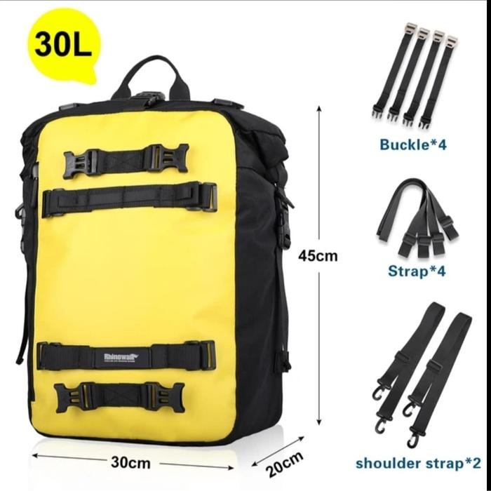 Rhinowalk Tas Ransel Motor Touring Back Seat Storage Bag - MT21630 30L - Kuning 30L