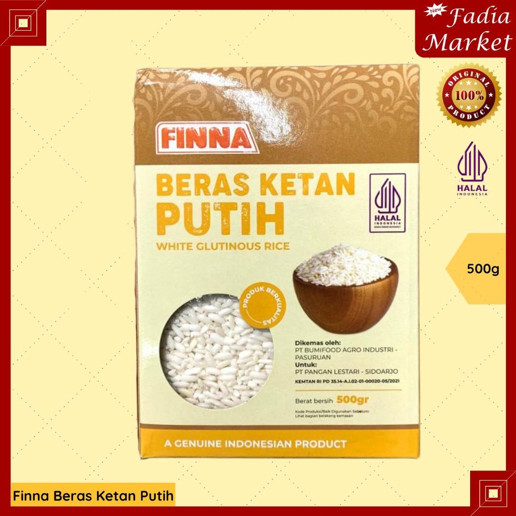 

Finna Beras Ketan Putih White Glutinous Rice 500g