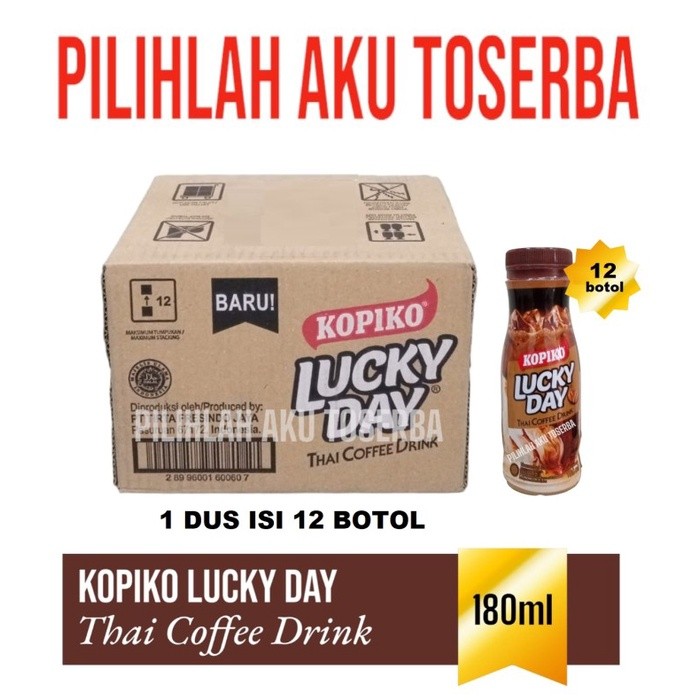 

KOPIKO LUCKY DAY Thai Coffee Drink 180 ml - ( 1 DUS isi 12 )