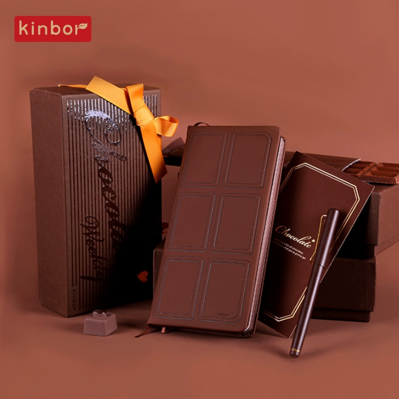 

New Kinbor Weekly Planner Set Chocolate Style Journal Notebook With Fountain Pen Habits&Goals Tracker Birthday Valentine's Day