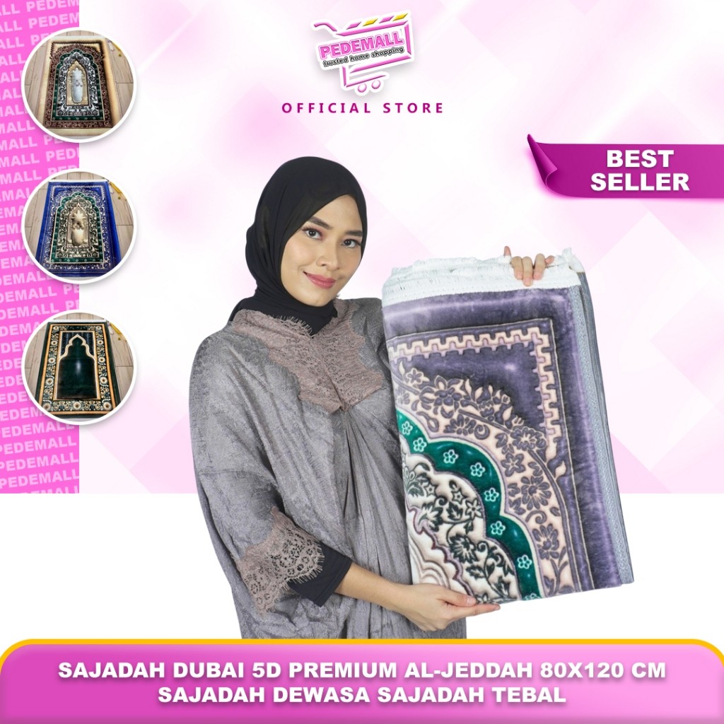PROMO Sajadah Dubai 5D Premium AL-JEDDAH 80x120 Cm Sajadah Dewasa Sajadah Tebal