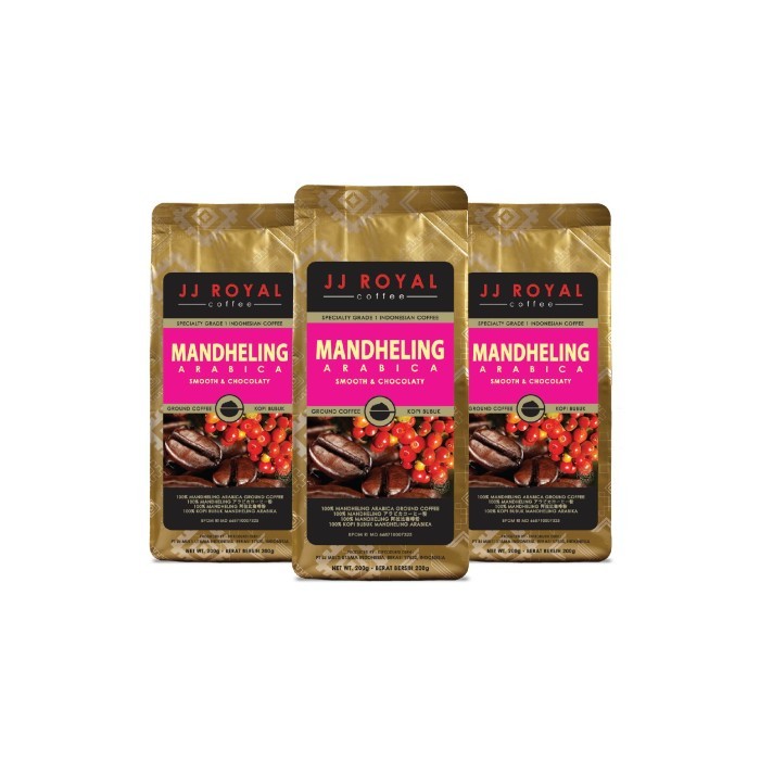 

Special Price Buy 3 JJ Royal Coffee Mandheling Arabica Bag 200gr - Ground/bubuk