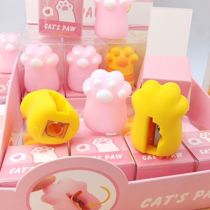 

1Pcs Kawaii Cat Paw Pencil Sharpener Kawaii School Supplies Stationery Items Student Prize For Kids Gift Creative