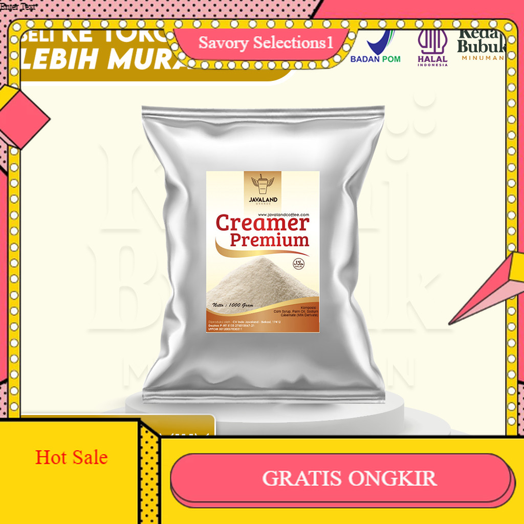 

【SAVORY】DISKON!! Javaland Bubuk Creamer / Krimer 1Kg - Premium | Non Dairy | Creamy Café