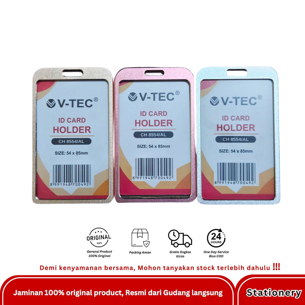 

V-TEC ID CARD HOLDER TYPE CH 8554/AL