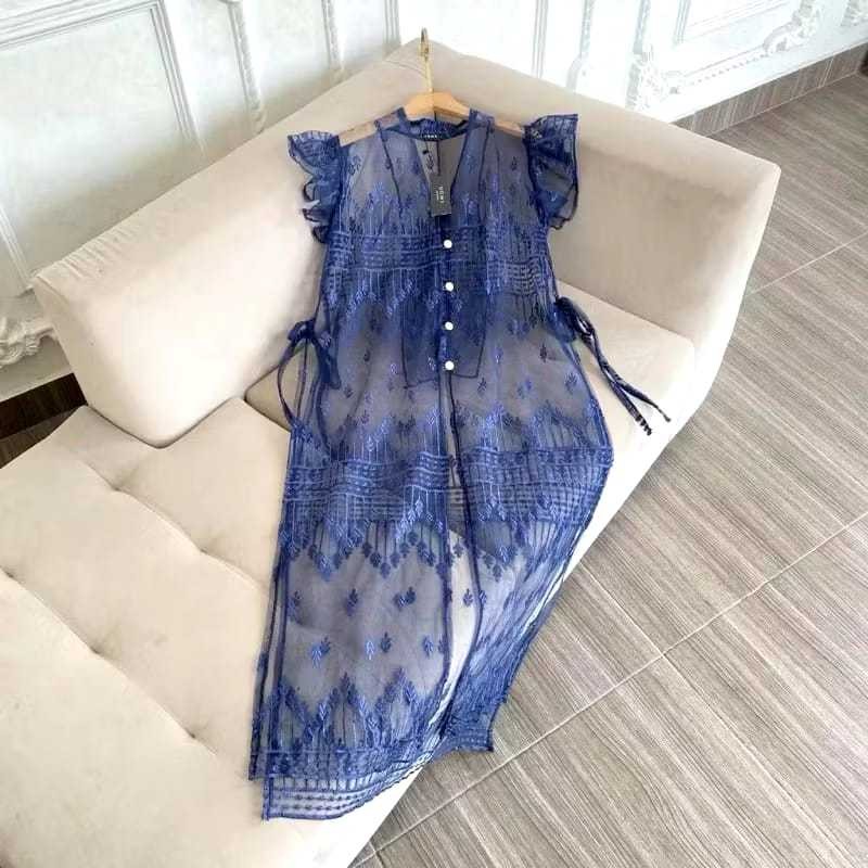 BAHAN PREMIUM / Outer Brokat Cardigan Brokat Outer Tunik Outer Kondangan Baju Lebaran Outer Tile