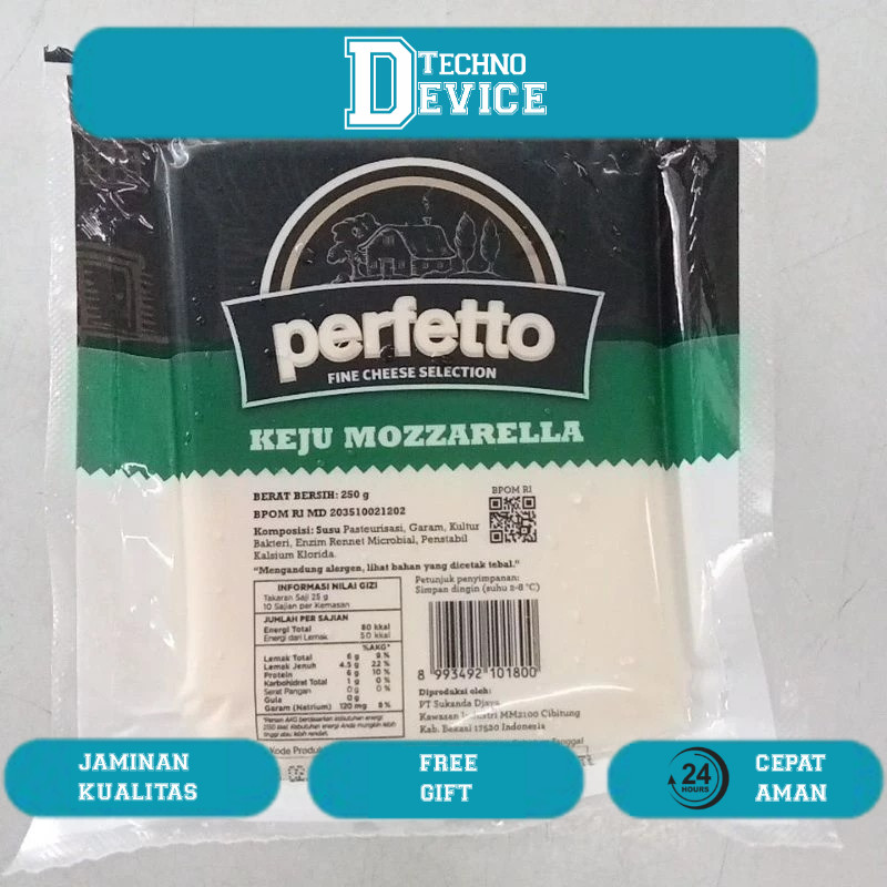 

Keju Mozzarella Perfetto 250gram Ekspedisi Cepat