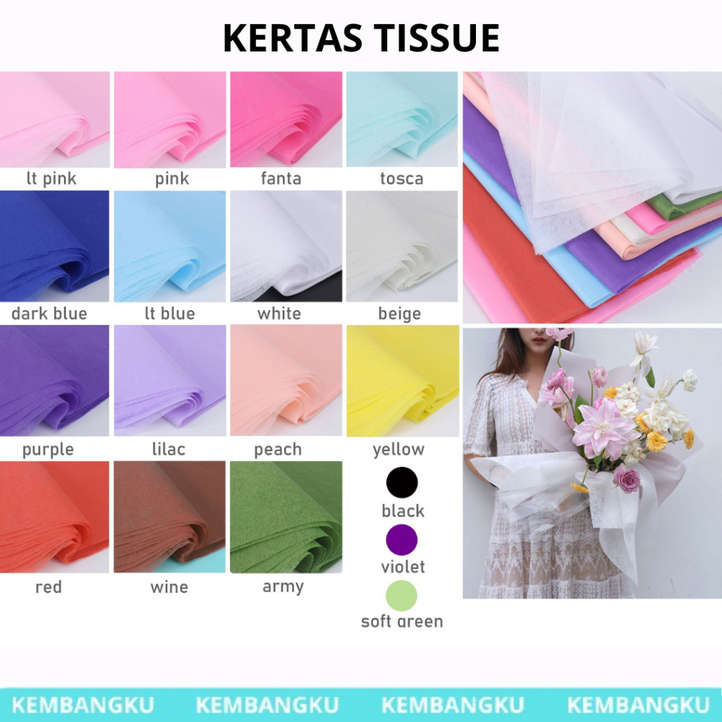 

(lembaran)Kertas Tissue Buket flower wrapping paper