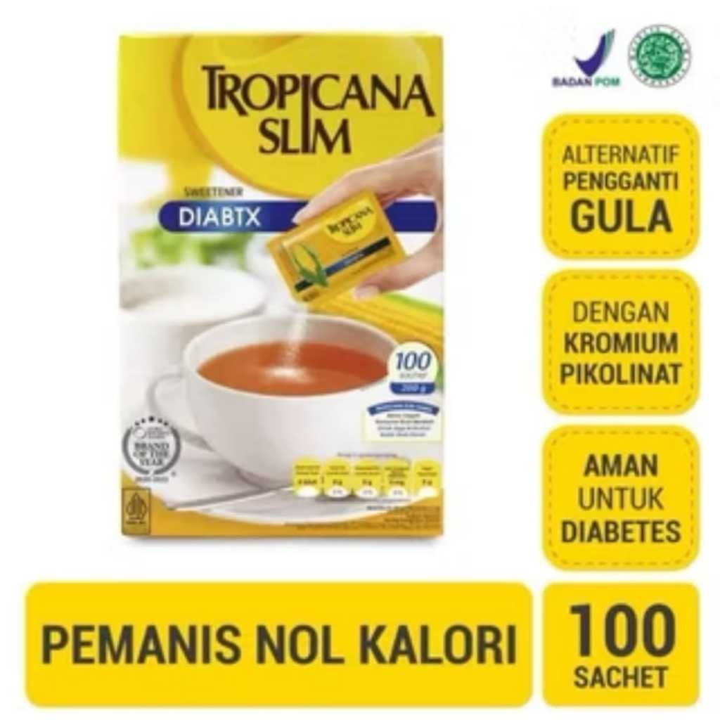 

[DISKON] Gula Tropicana Slim Diabtx Box 100 Sachet / Gula Tropicana Slim
