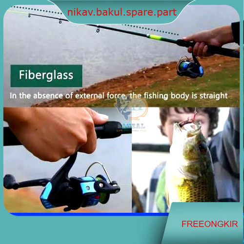 1Set Alat Pancing Siap Pakai Bonus Umpan Pelet untuk Ikan Nila,Mas,Lele