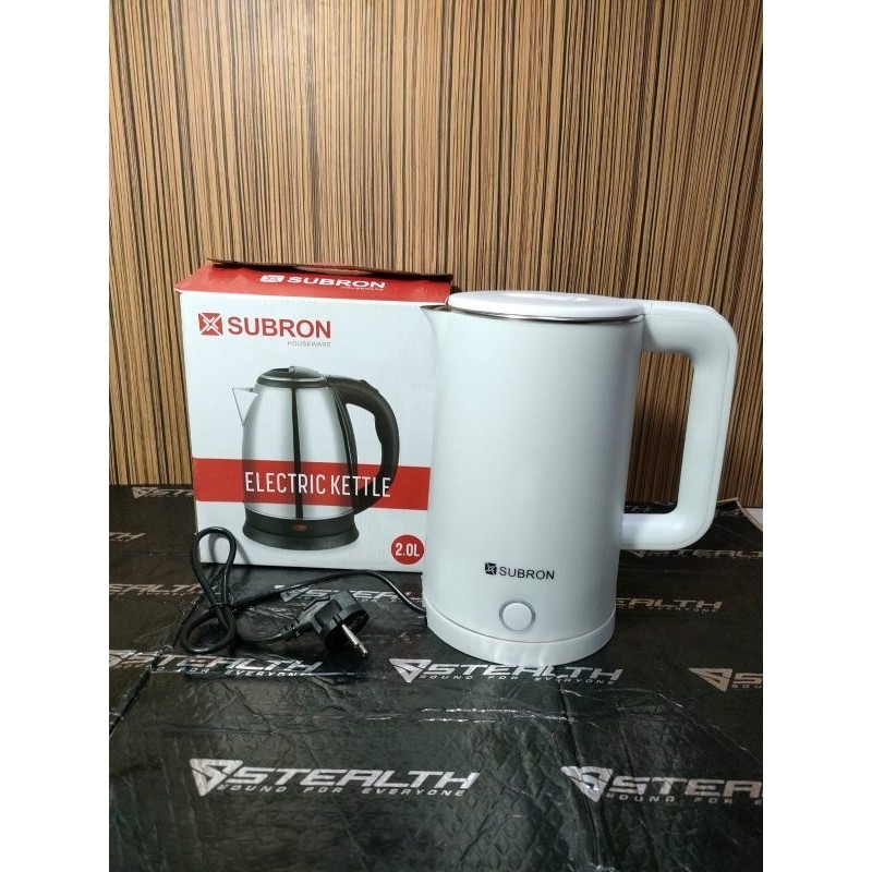 Teko elektrik Subron Putih 2 ltr / Teko Perebus Air / Teko Pemanas Air / Teko Perebus Air Elektrik/ 