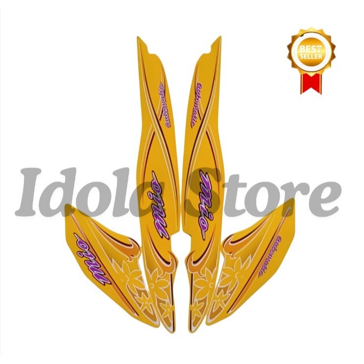 List Body Motor Mio Kembang 2005 Kuning Stiker Sticker Striping Ori Mio Sporty 2005 Bunga Terbaik