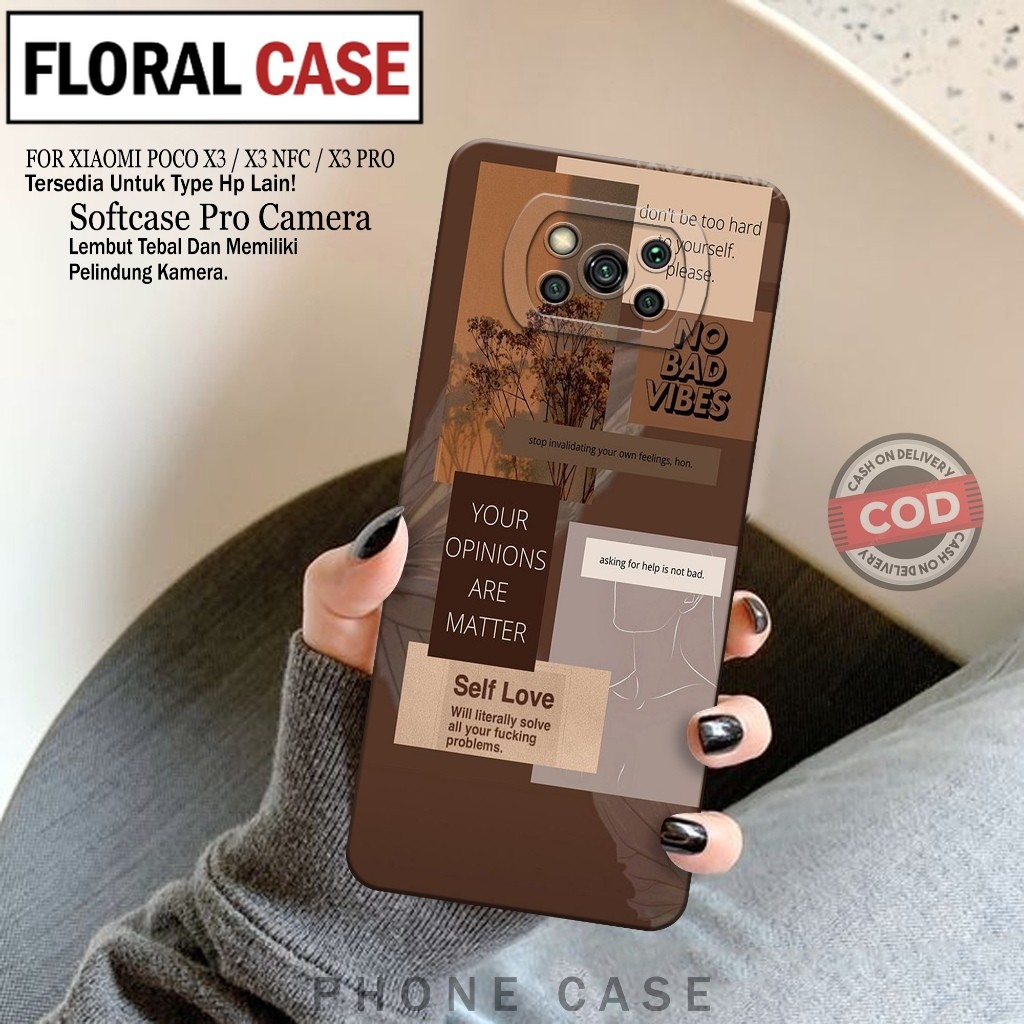 Softcase Hp Xiaomi Poco X3/X3 NFC/X3 PRO Fashion Case Aesthetic Case Poco X3/X3 NFC/X3 PRO Silikon T