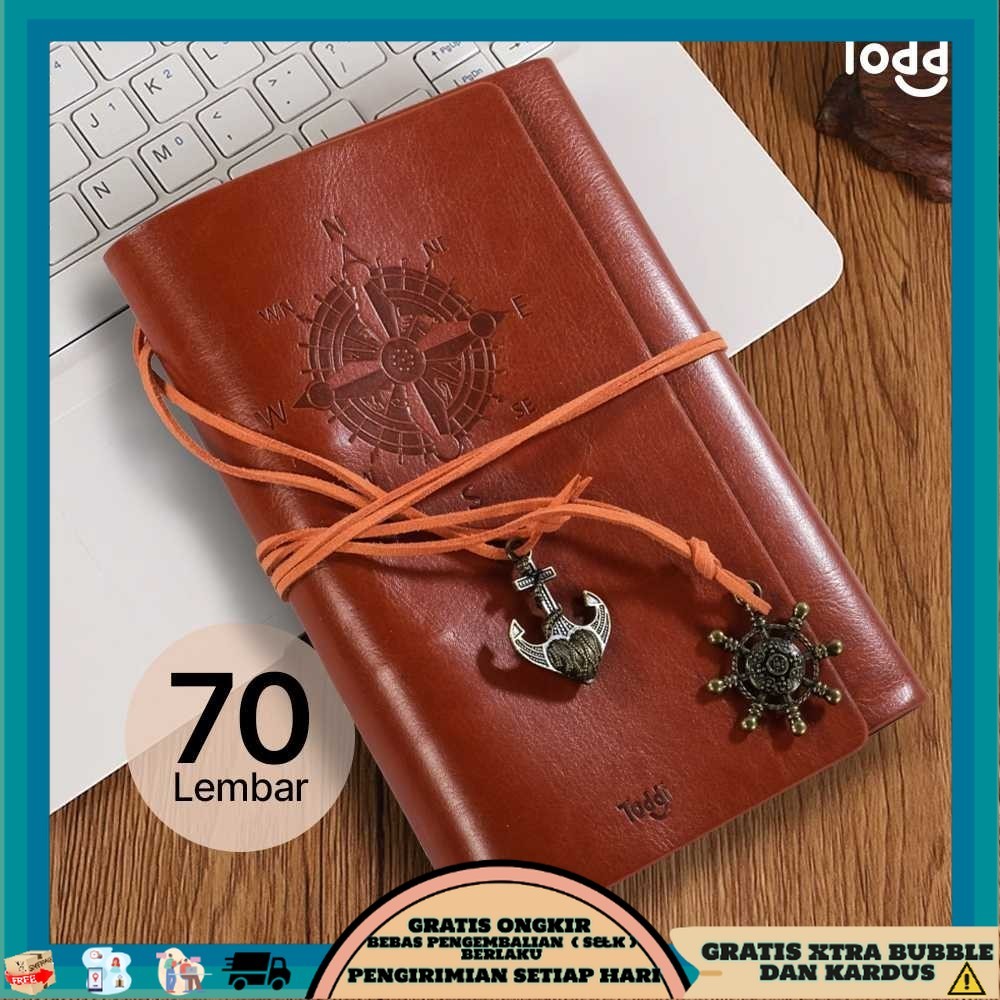 

Toddi Buku Catatan Binder Kulit Notebook Retro Pirate Compass - ZB045