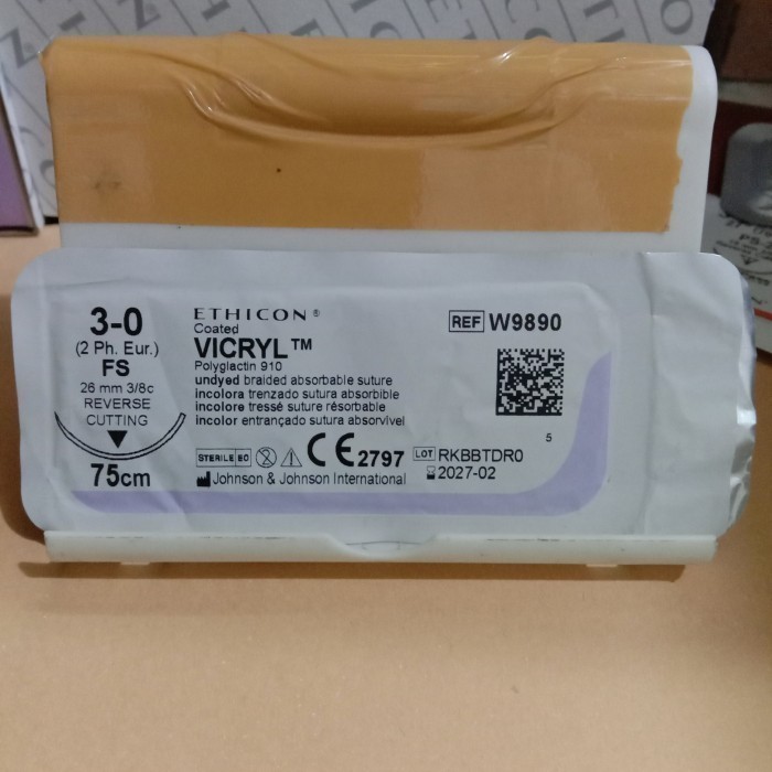 VICRYL 3-0 reverse cutting W9890 BENANG OPERASI