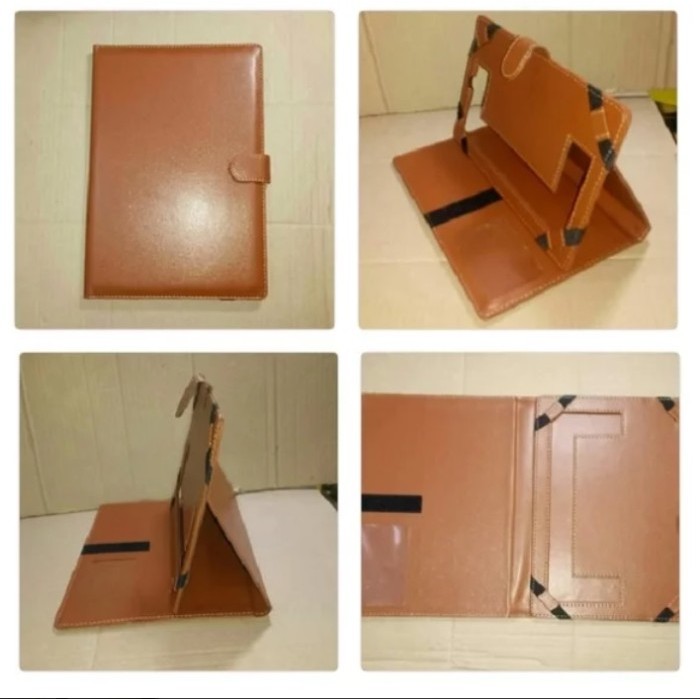 Case Advan Tab Sketsa 2 10.1 Inch Book Cover Leather Case Flip Case - Cokelat