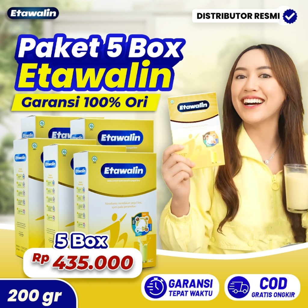 

5 BOX Susu Etawalin Original Susu Kambing Etawa Tingkatkan Kepadatan & Kesehatan Tulang Sendi