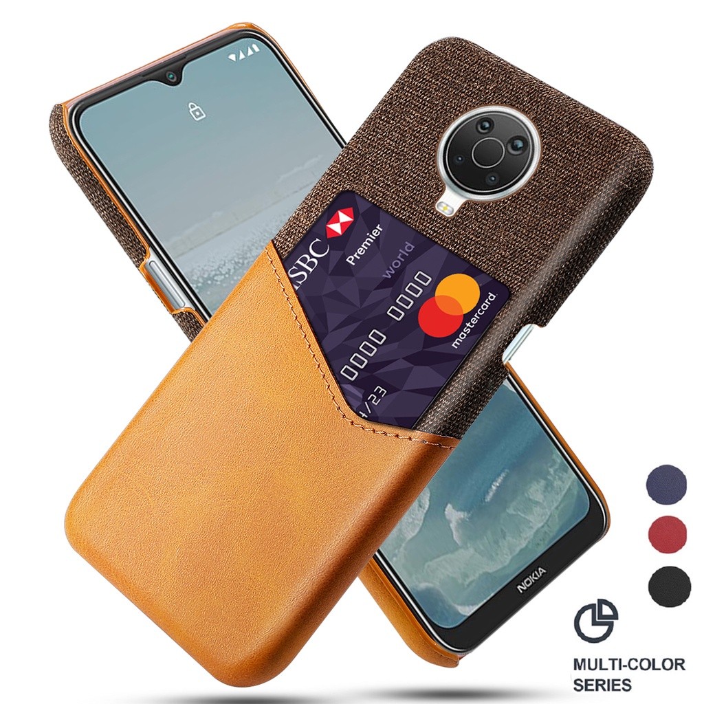 Nokia G20 G10 X20 X10 5.3 Nokia 3.4 Case Luxury Leather Fabric Card Slot Shockproof Slim Business Wa