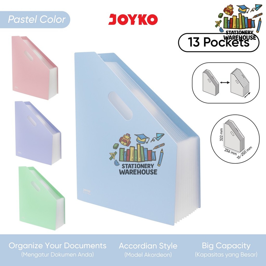 

Expanding File Map Organizer Joyko EF-12 13Pockets
