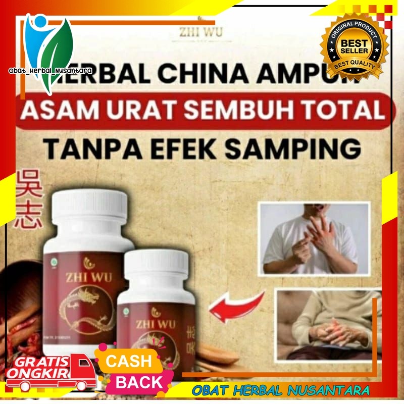 ZHI WU ORIGINAL 30 KAPSUL OBAT HERBAL CINA  ATASI ASAM URAT REMATIK NYERI SAKIT PINGGANG BPOM