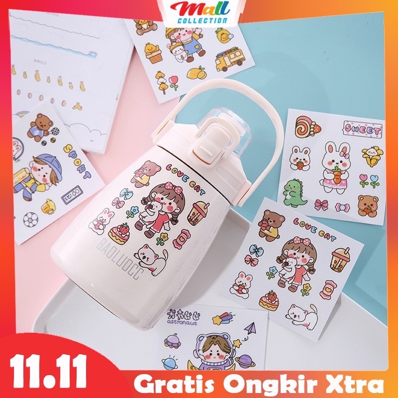 

MALL - Stiker Aesthetic Lucu Karakter Korea Sticker Tumblr Botol CUp Ponsel Serbaguna STC02