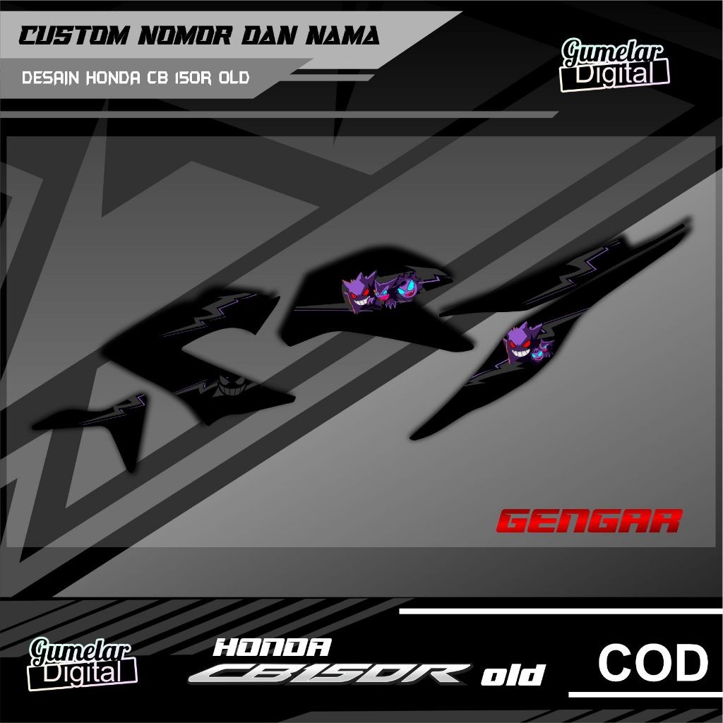 STRIPPING SIMPEL HONDA CB150R OLD GENGAR POKEMON SUDAH DI CUTTING TINGGAL TEMPEL