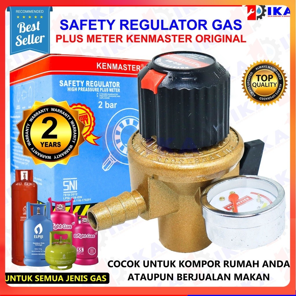 Regulator Gas Tekanan Tinggi Kenmaster + Meter KM-919 / Regulator Kepala Gas Ken Master High Pressur