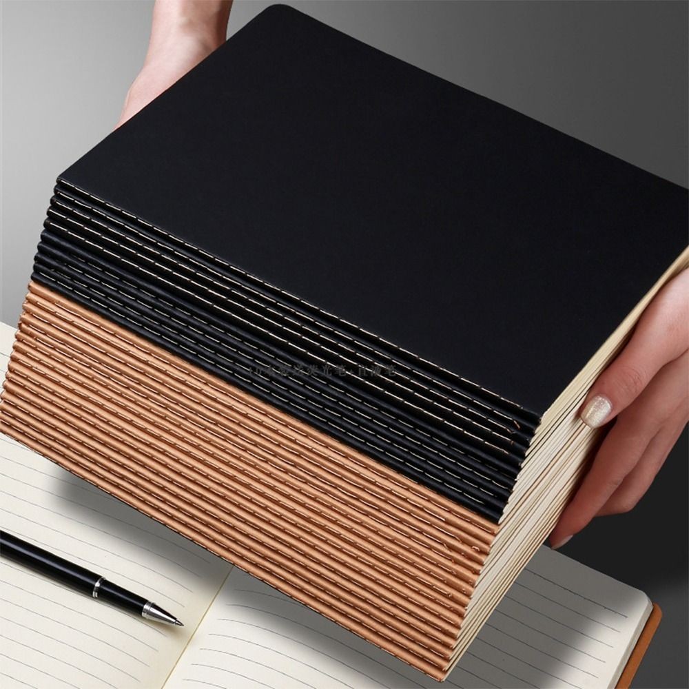 

Vintage A4/A5/B5 Notebook Kraft Cover Grid/Lined/Blank Notepad Writing Book Gift