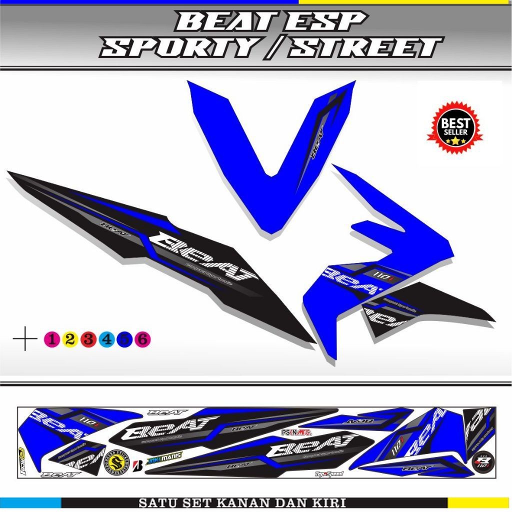 POLET Striping variasi lis motor beat esp 2017/ stiker beat street 2018/ variasi